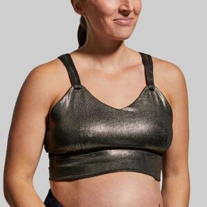 Metallic Black Women's Maternity Bra